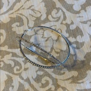 Rhinestone Hoop Earrings pageant prom